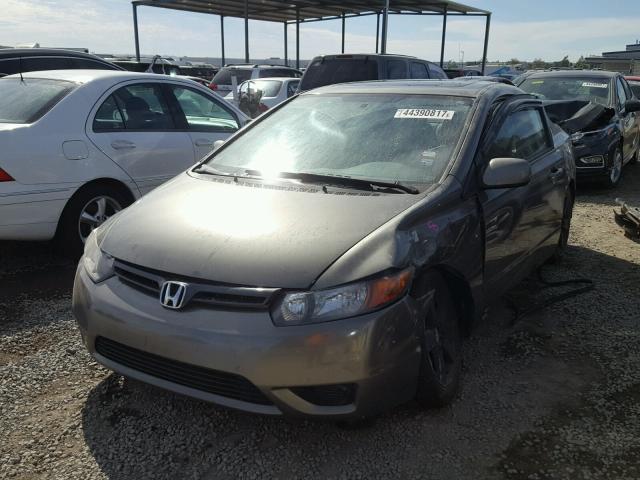 2HGFG12846H570782 - 2006 HONDA CIVIC EX GRAY photo 2