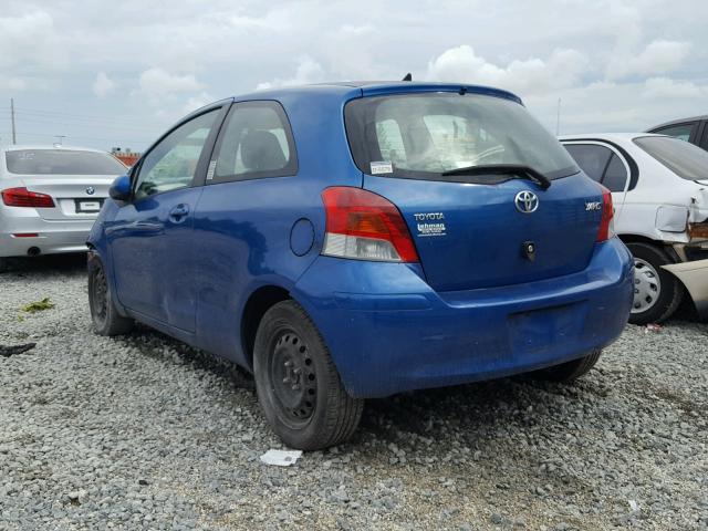 JTDJT4K36A5295488 - 2010 TOYOTA YARIS BLUE photo 3