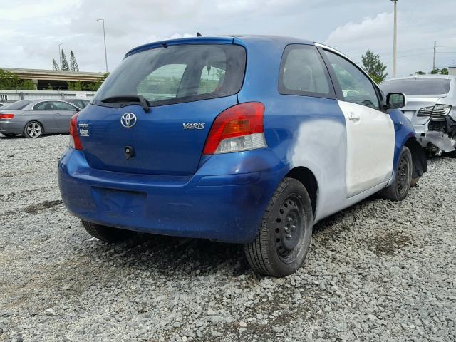 JTDJT4K36A5295488 - 2010 TOYOTA YARIS BLUE photo 4