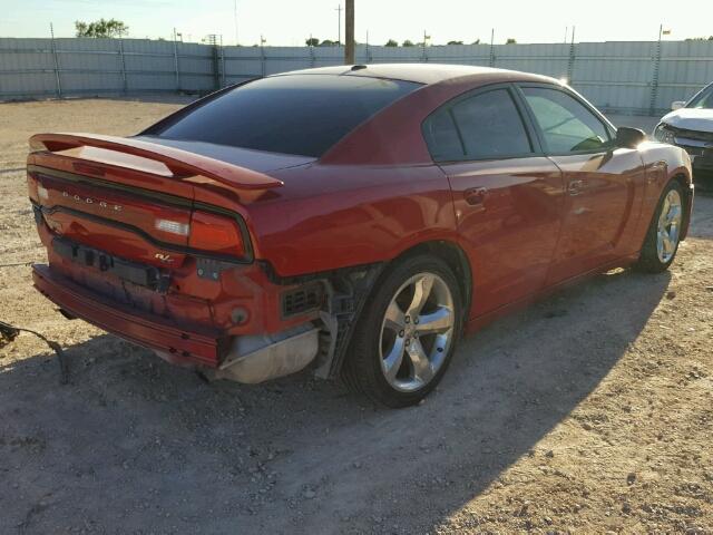 2C3CDXCT7DH583849 - 2013 DODGE CHARGER R/ RED photo 4