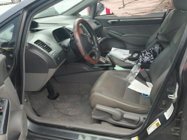 2HGFA16959H503164 - 2009 HONDA CIVIC EXL ნაცრისფერი ფოტო 5