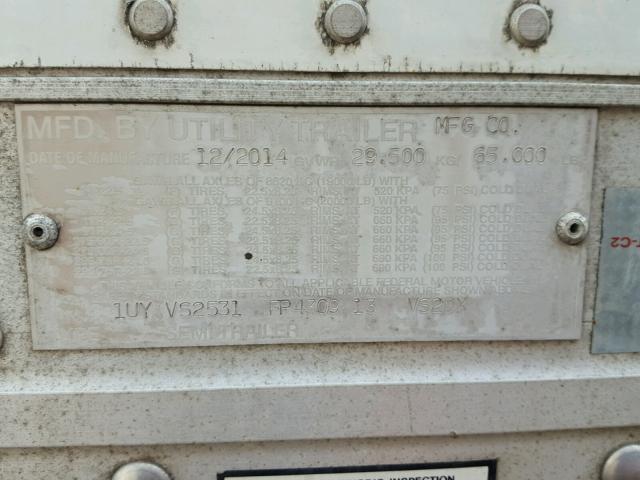 1UYVS2531FP430913 - 2015 UTILITY TRAILER 白色 照片 10