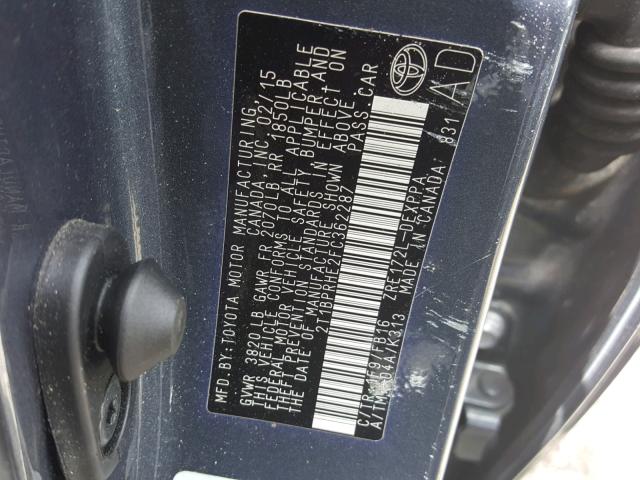 2T1BPRHE2FC362287 - 2015 TOYOTA COROLLA EC 石墨色 照片 10