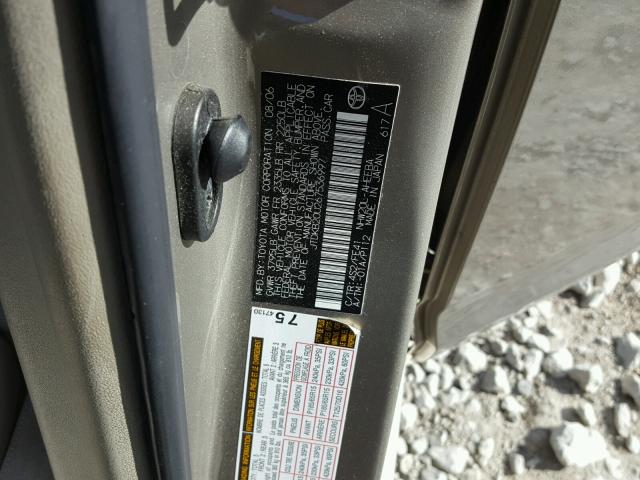 JTDKB20U267536997 - 2006 TOYOTA PRIUS 棕色 照片 10