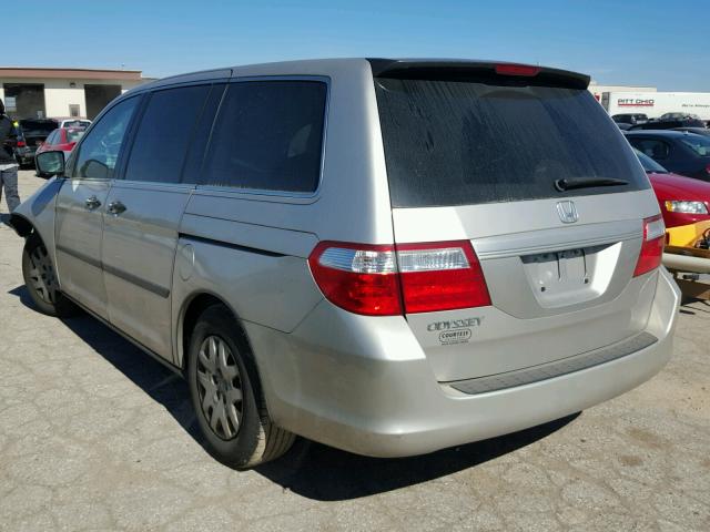 5FNRL38207B015843 - 2007 HONDA ODYSSEY SILVER photo 3