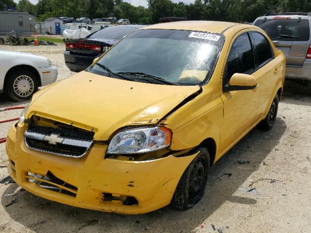 KL1TD5DE0AB117854 - 2010 CHEVROLET AVEO LS YELLOW photo 2