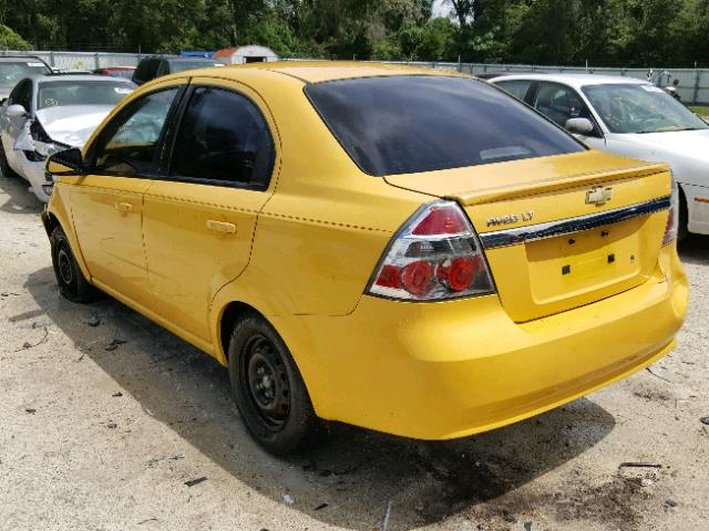 KL1TD5DE0AB117854 - 2010 CHEVROLET AVEO LS YELLOW photo 3