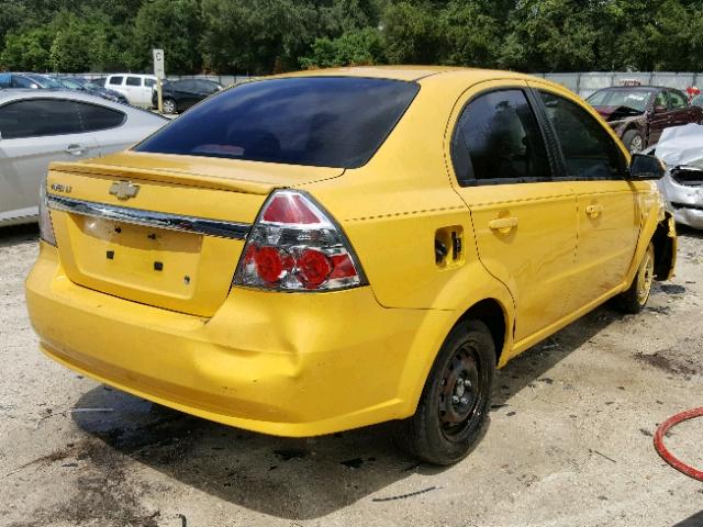 KL1TD5DE0AB117854 - 2010 CHEVROLET AVEO LS YELLOW photo 4