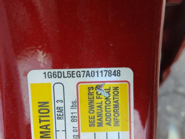 1G6DL5EG7A0117848 - 2010 CADILLAC CTS PERFOR كستنائي صورة 10