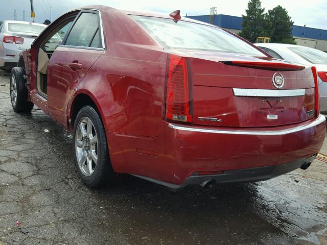 1G6DL5EG7A0117848 - 2010 CADILLAC CTS PERFOR MAROON photo 3