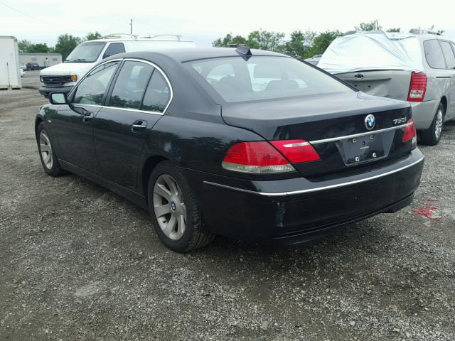 WBAHL83528DT12502 - 2008 BMW 750I BLACK photo 3