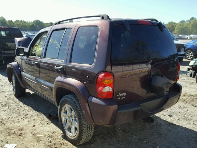 1J4GL58K54W149705 - 2004 JEEP LIBERTY PURPLE photo 3