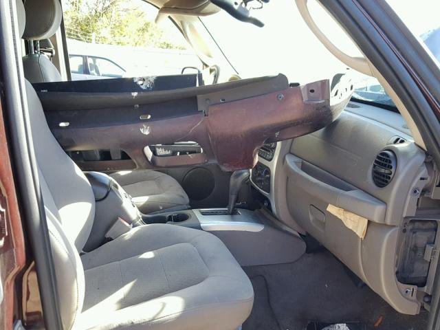 1J4GL58K54W149705 - 2004 JEEP LIBERTY PURPLE photo 5