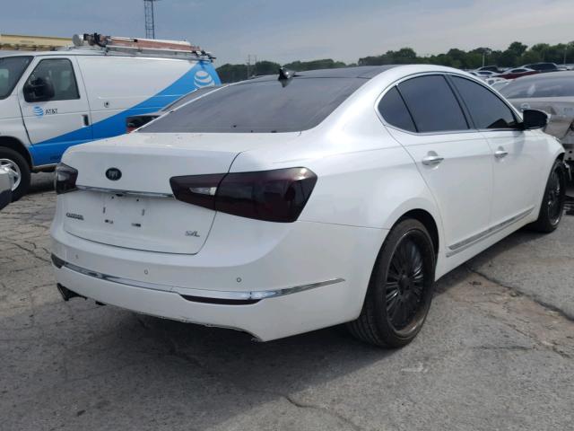 KNALN4D75E5140999 - 2014 KIA CADENZA PR WHITE photo 4