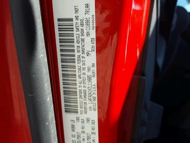 1J4FA241X7L110885 - 2007 JEEP WRANGLER X RED photo 10