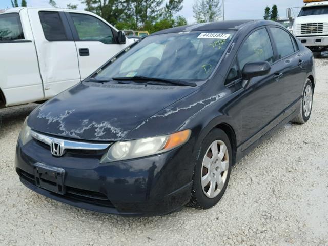 2HGFA15518H514644 - 2008 HONDA CIVIC BLACK photo 2