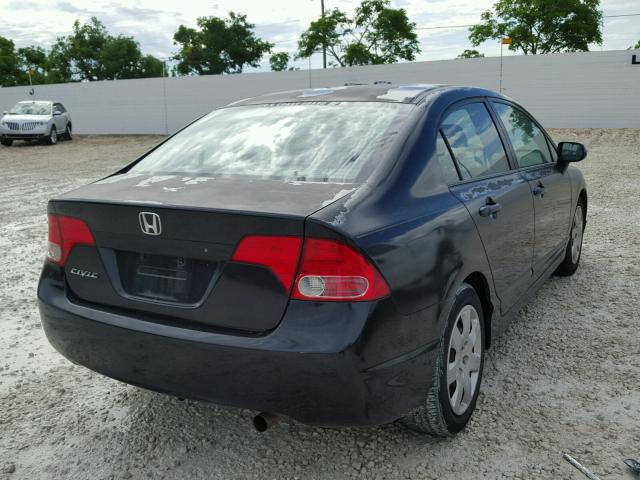 2HGFA15518H514644 - 2008 HONDA CIVIC BLACK photo 4