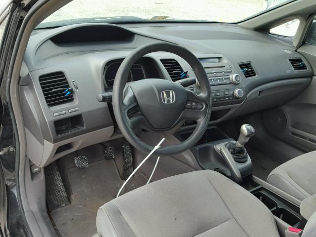 2HGFA15518H514644 - 2008 HONDA CIVIC BLACK photo 9