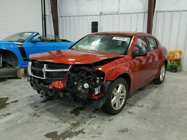 1B3LC56K98N232932 - 2008 DODGE AVENGER SX RED photo 2