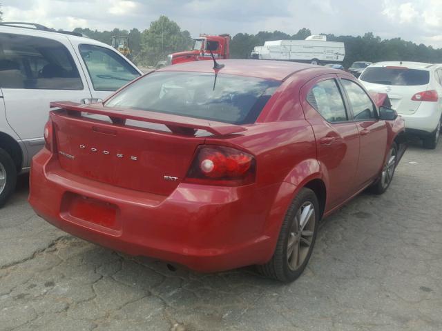 1C3CDZCB9DN554718 - 2013 DODGE AVENGER SX RED photo 4