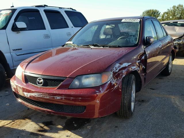 JM1BJ225331135966 - 2003 MAZDA PROTEGE DX MAROON photo 2