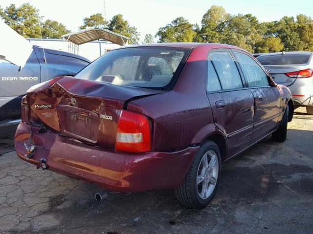 JM1BJ225331135966 - 2003 MAZDA PROTEGE DX MAROON photo 4