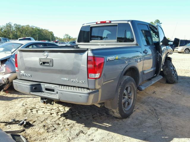 1N6BA0EC5FN508823 - 2015 NISSAN TITAN S GRAY photo 4