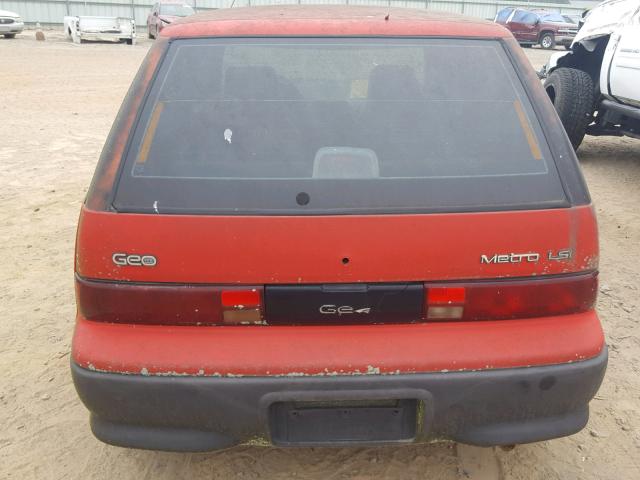 2C1MR6463R6783633 - 1994 GEO METRO RED photo 10