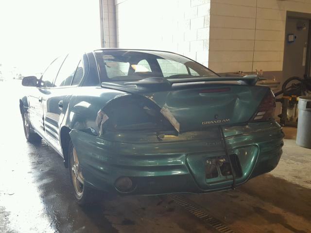 1G2NE52E9XM822168 - 1999 PONTIAC GRAND AM S 绿色 照片 3