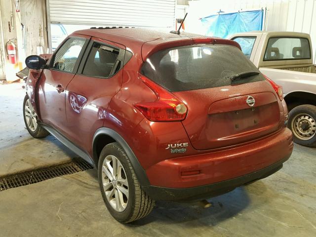 JN8AF5MR3DT204986 - 2013 NISSAN JUKE MAROON photo 3