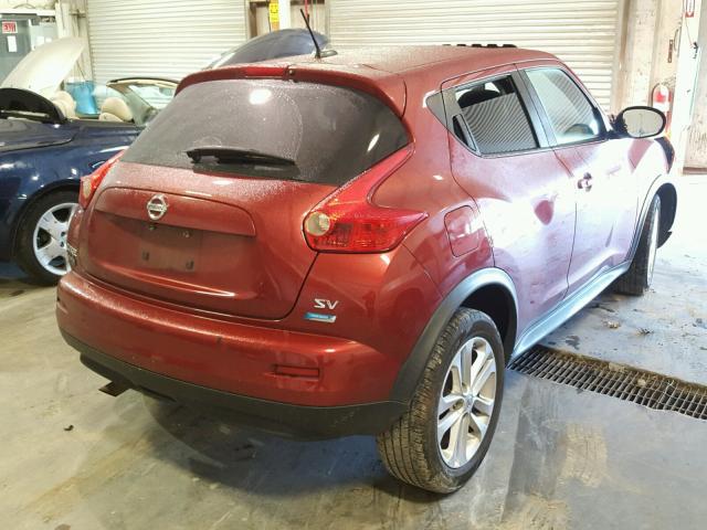 JN8AF5MR3DT204986 - 2013 NISSAN JUKE MAROON photo 4