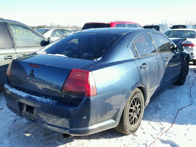 4A3AB56S64E127846 - 2004 MITSUBISHI GALANT LS BLUE photo 4