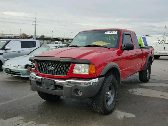 1FTZR15U31PA22842 - 2001 FORD RANGER SUP RED photo 2