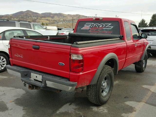 1FTZR15U31PA22842 - 2001 FORD RANGER SUP RED photo 4