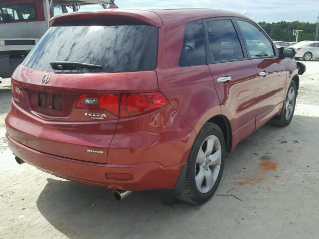 5J8TB18238A008068 - 2008 ACURA RDX BURGUNDY photo 4