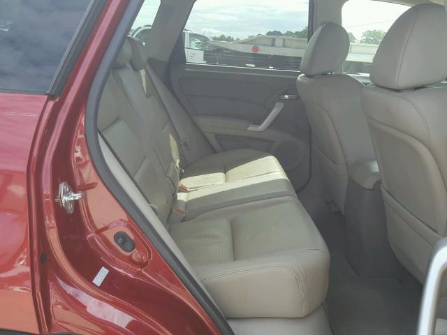 5J8TB18238A008068 - 2008 ACURA RDX BURGUNDY photo 6