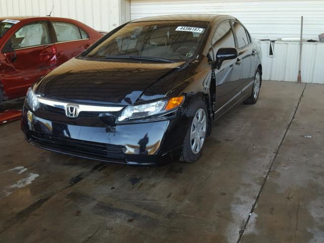 2HGFA16588H339677 - 2008 HONDA CIVIC BLACK photo 2