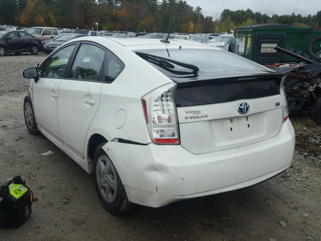 JTDKN3DU2B1417657 - 2011 TOYOTA PRIUS WHITE photo 3