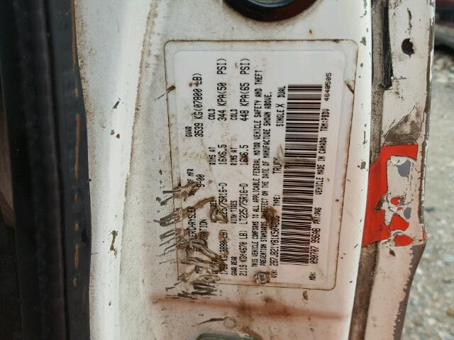 2B7JB21Y81K504696 - 2001 DODGE RAM VAN B2 WHITE photo 10