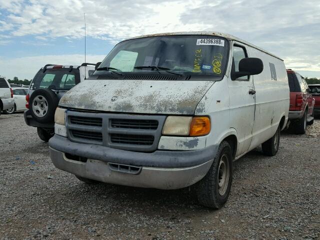 2B7JB21Y81K504696 - 2001 DODGE RAM VAN B2 WHITE photo 2