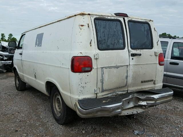 2B7JB21Y81K504696 - 2001 DODGE RAM VAN B2 WHITE photo 3