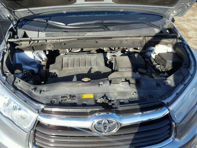 5TDJKRFH8ES011977 - 2014 TOYOTA HIGHLANDER SILVER photo 7