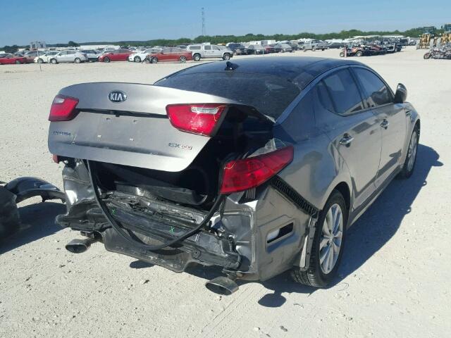 5XXGN4A77FG408120 - 2015 KIA OPTIMA EX SILVER photo 4