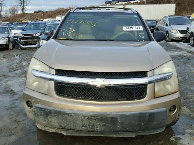 2CNDL73F956045689 - 2005 CHEVROLET EQUINOX LT BEIGE photo 9