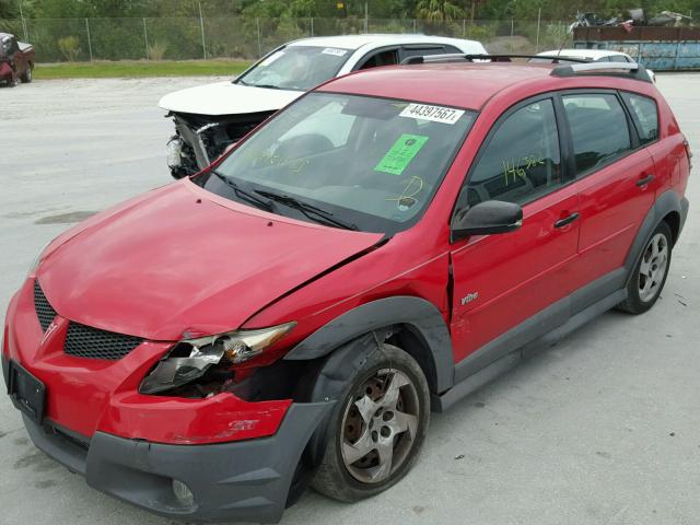 5Y2SL62874Z427408 - 2004 PONTIAC VIBE RED photo 2