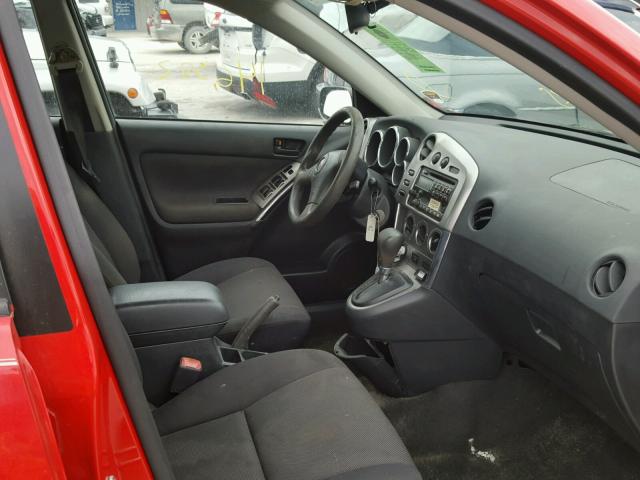 5Y2SL62874Z427408 - 2004 PONTIAC VIBE RED photo 5