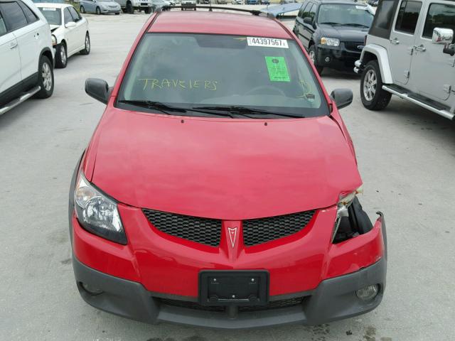 5Y2SL62874Z427408 - 2004 PONTIAC VIBE RED photo 9