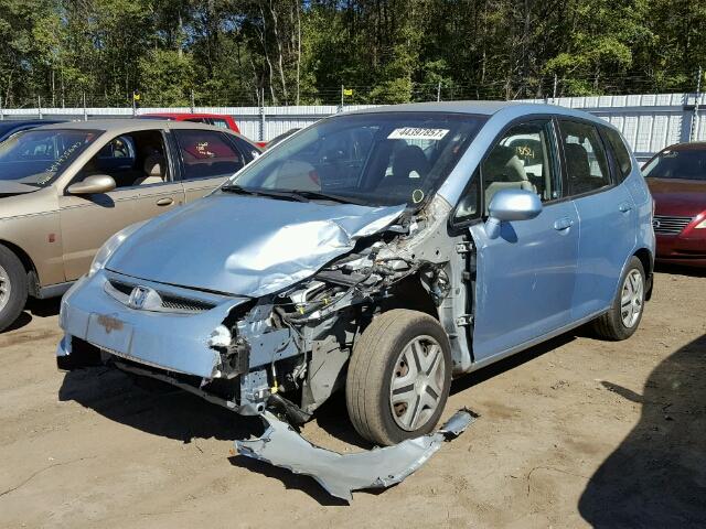 JHMGD38407S034402 - 2007 HONDA FIT BLUE photo 2