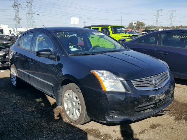 3N1AB6AP2CL634241 - 2012 NISSAN SENTRA BLACK photo 1