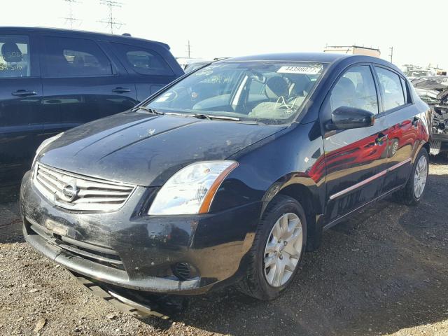 3N1AB6AP2CL634241 - 2012 NISSAN SENTRA BLACK photo 2